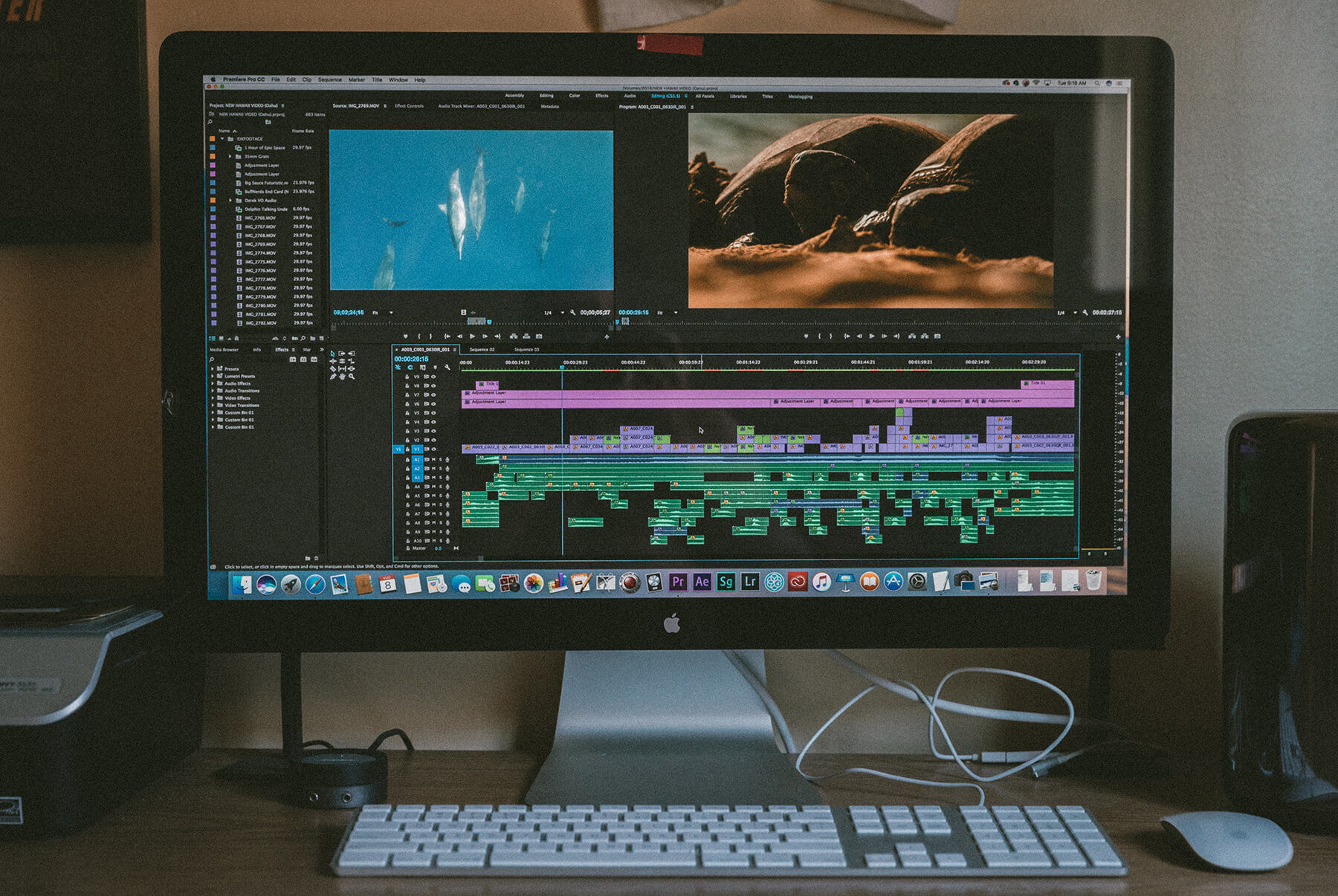 Video editing timeline