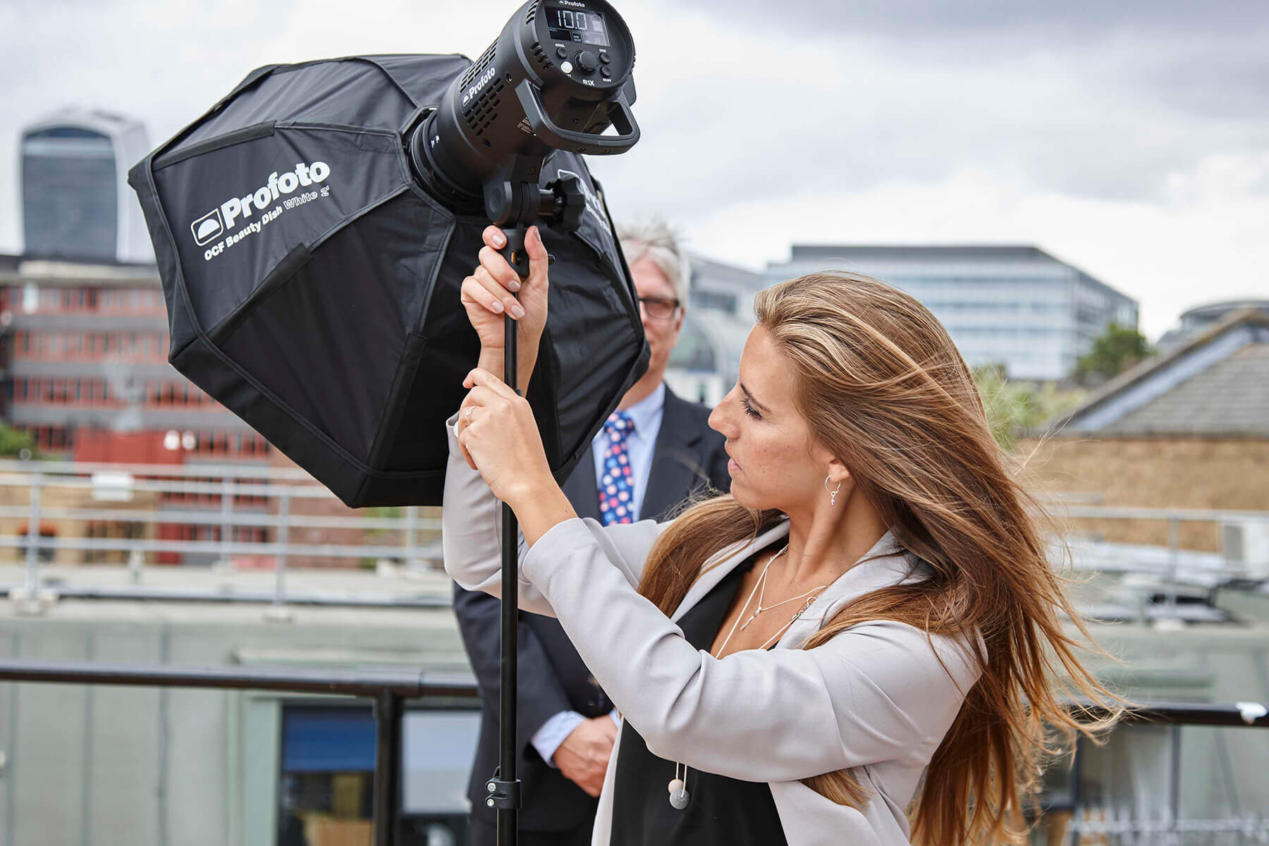 Hannah Couzens lighting during Profoto Academy