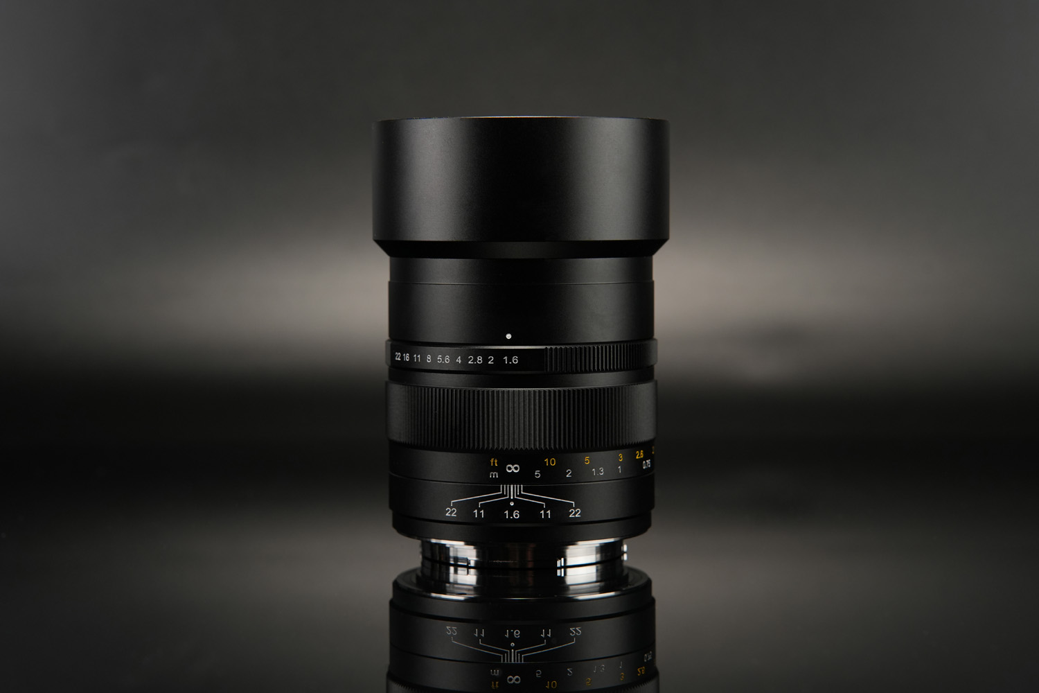 Product photo of Mikaton Speedmaster 80mm f/1.6 on black background