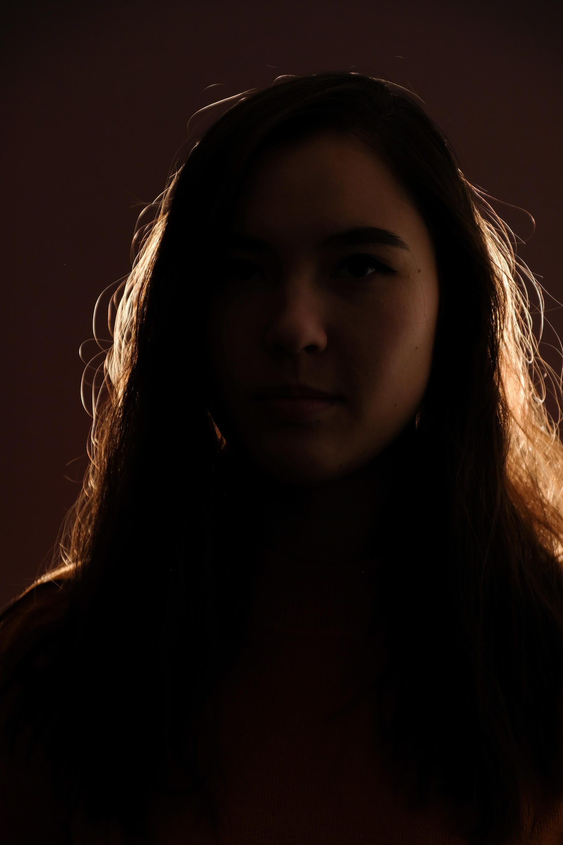 Portrait with rim lighting