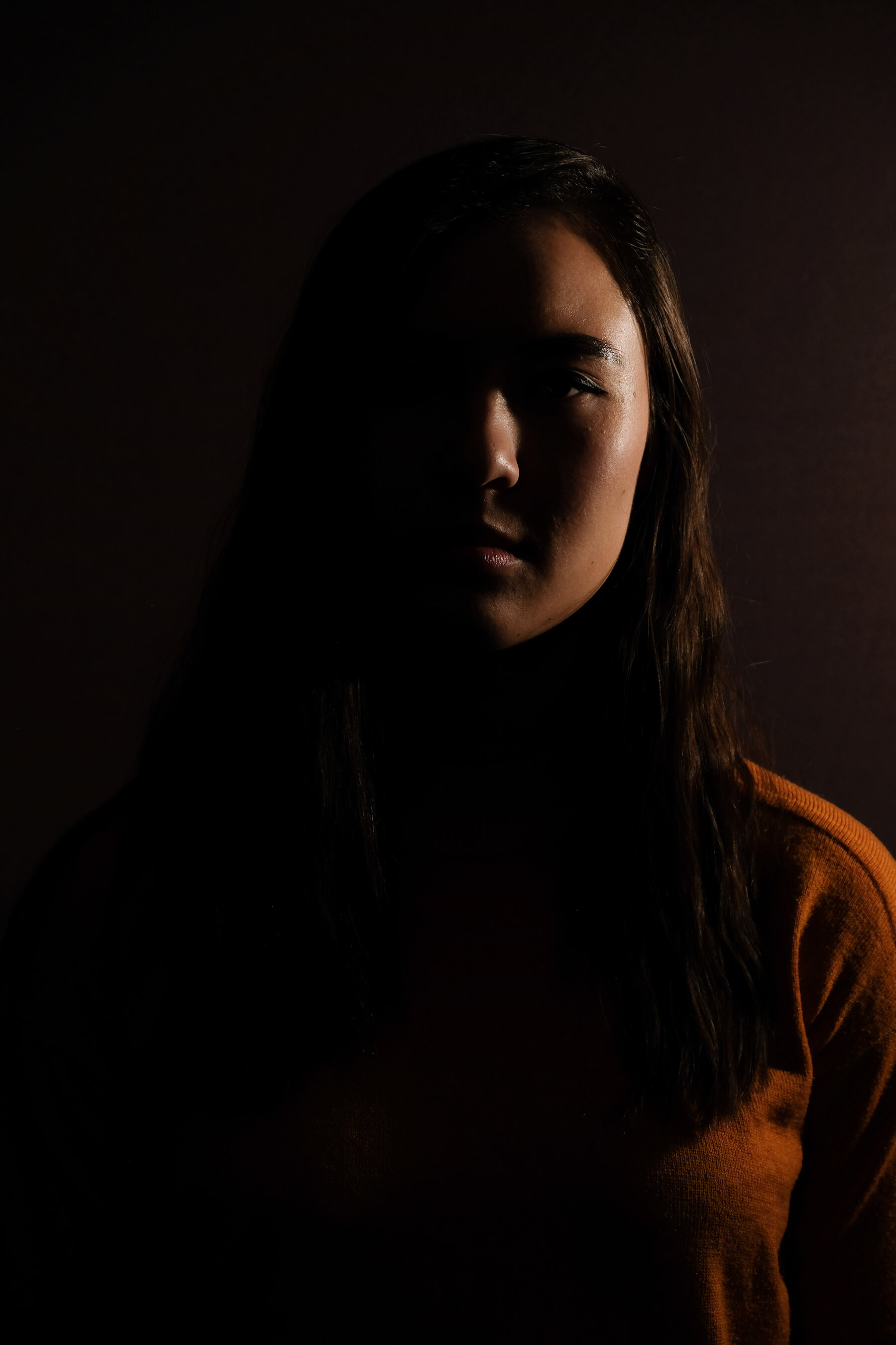 Split lighting portrait