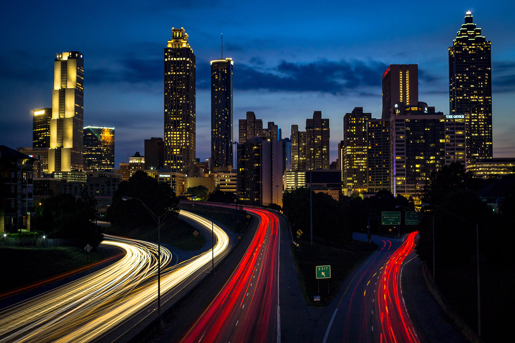 Long exposure light trails